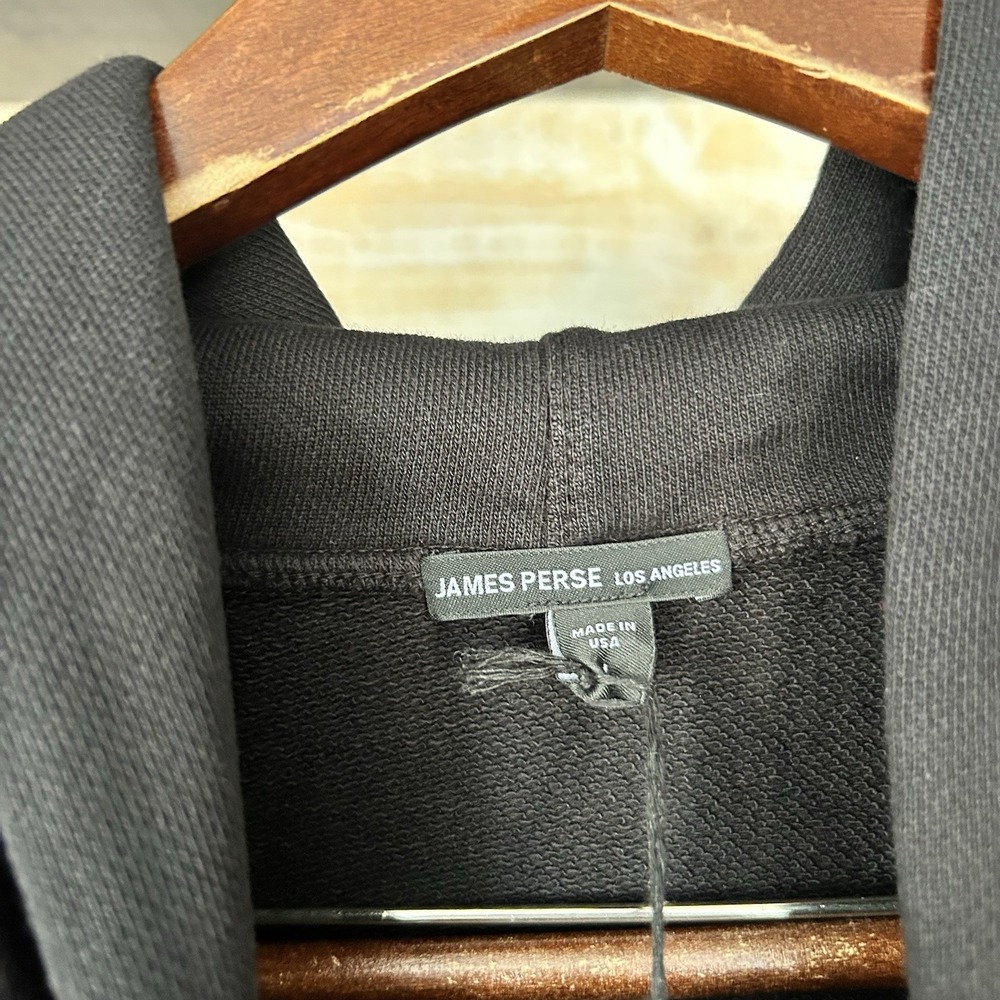 James Perse Live Nation Hoodie Mens Medium 4 XL Black Pullover Sweatshirt Terry - Picture 2 of 8